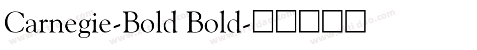 Carnegie-Bold Bold字体转换